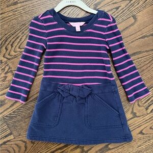 Lilly Pulitzer navy and link sweater dress